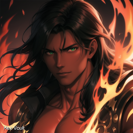 Barashk the Ifrit Djinn – Muscular Fire Guardian Spirit – Strength, Protection - Spirit lover - Dominant - Straight