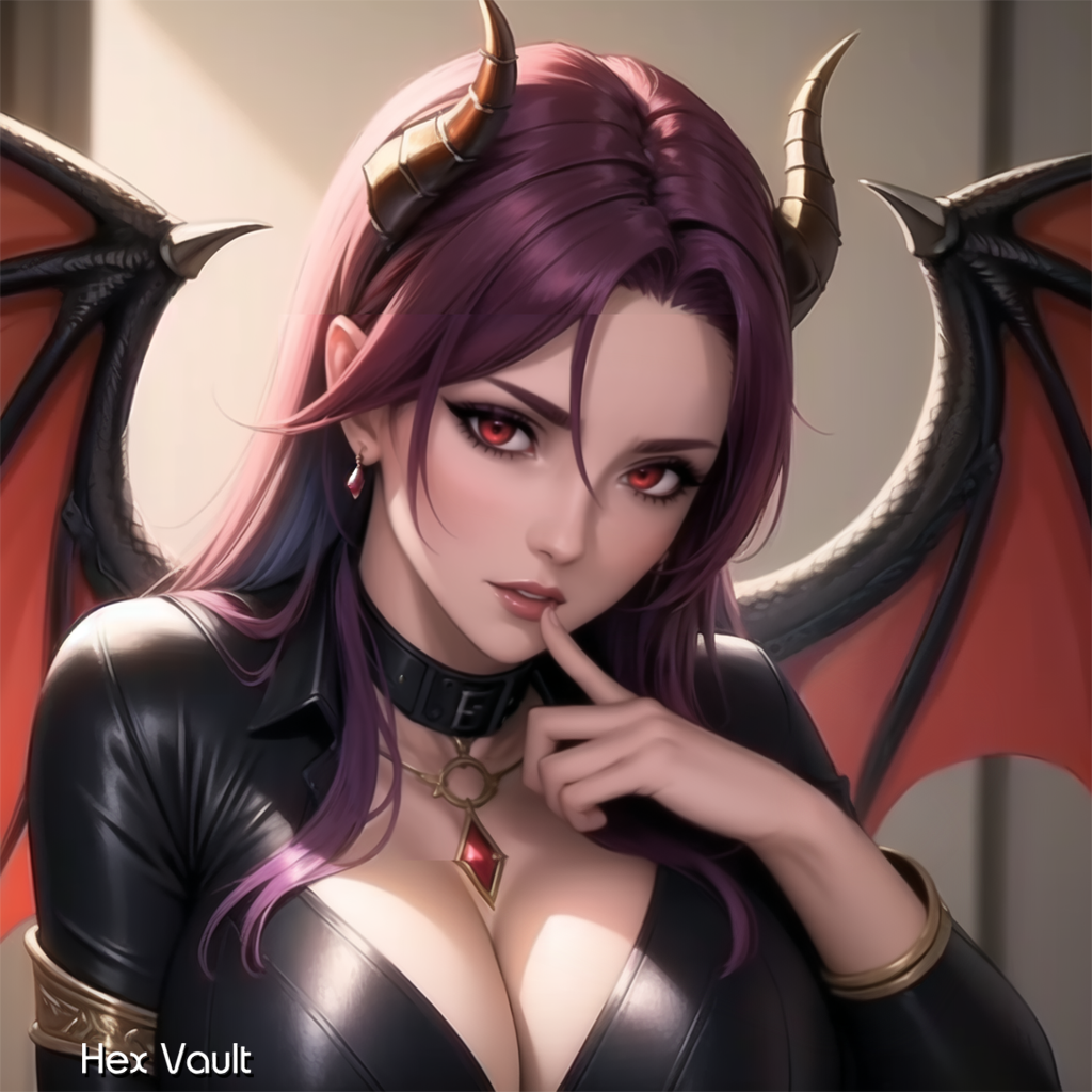 Dragonkin Spirit Companion Juliza – Red Wings, Purple Hair – Courage, Submissive, Confidence & Empowerment Guide - Remote binding