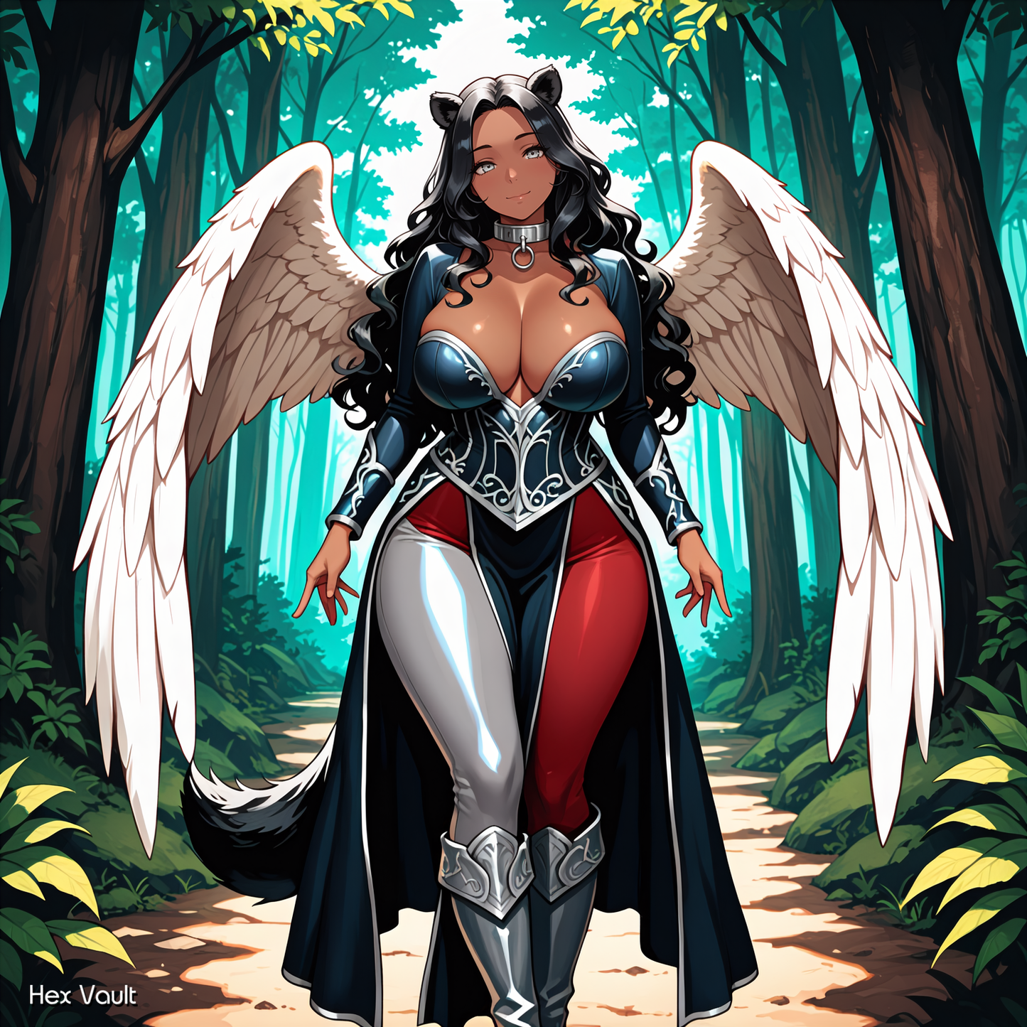 Submissive Angel Badger Beastkin Spirit Companion Lugh | Light Arts Guardian Hybrid | Protective Healing Spirit Guide
