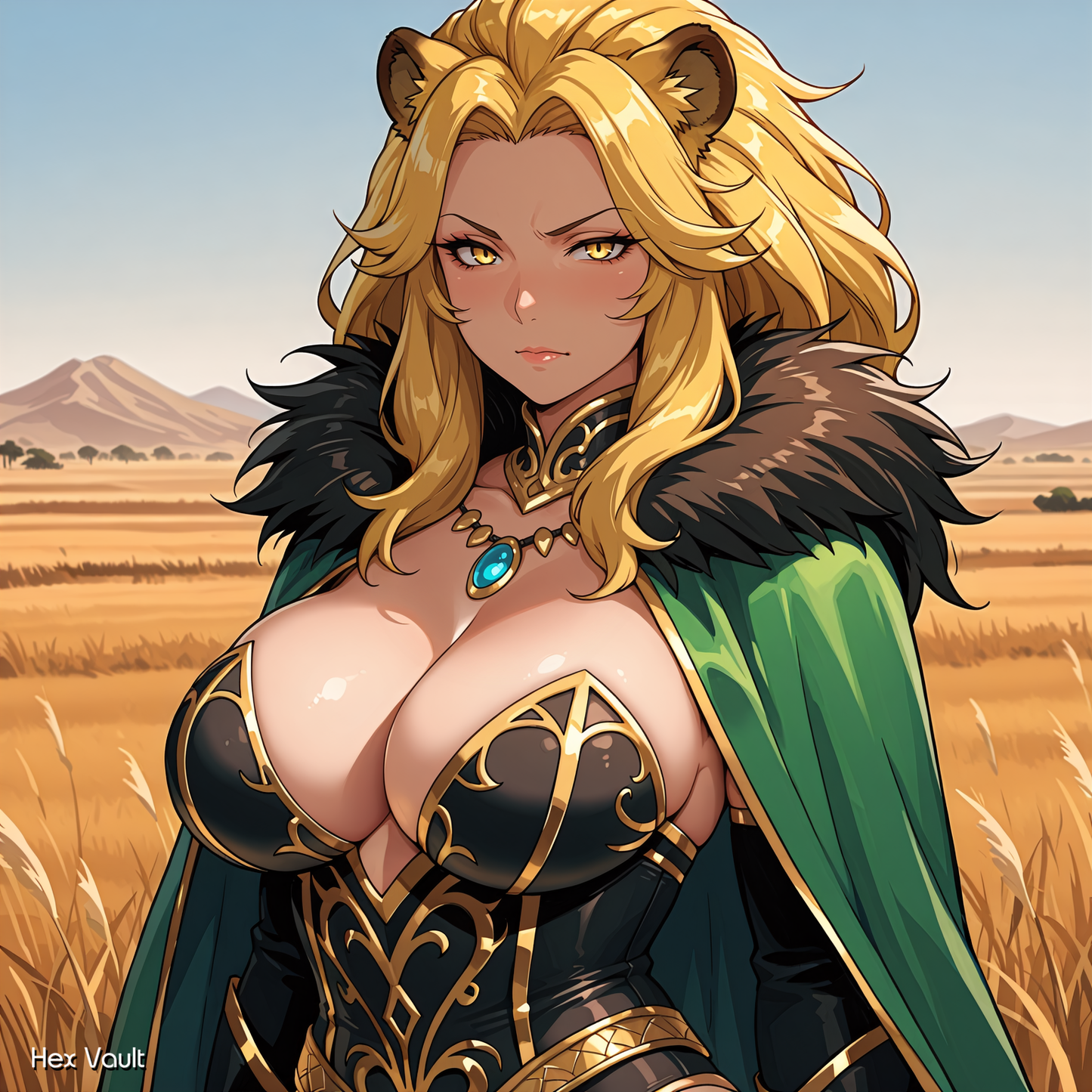 Dark Arts Lion Beastkin Spirit Companion Misika | Sovereign Queen Guardian Entity | Leadership & Protection Guide