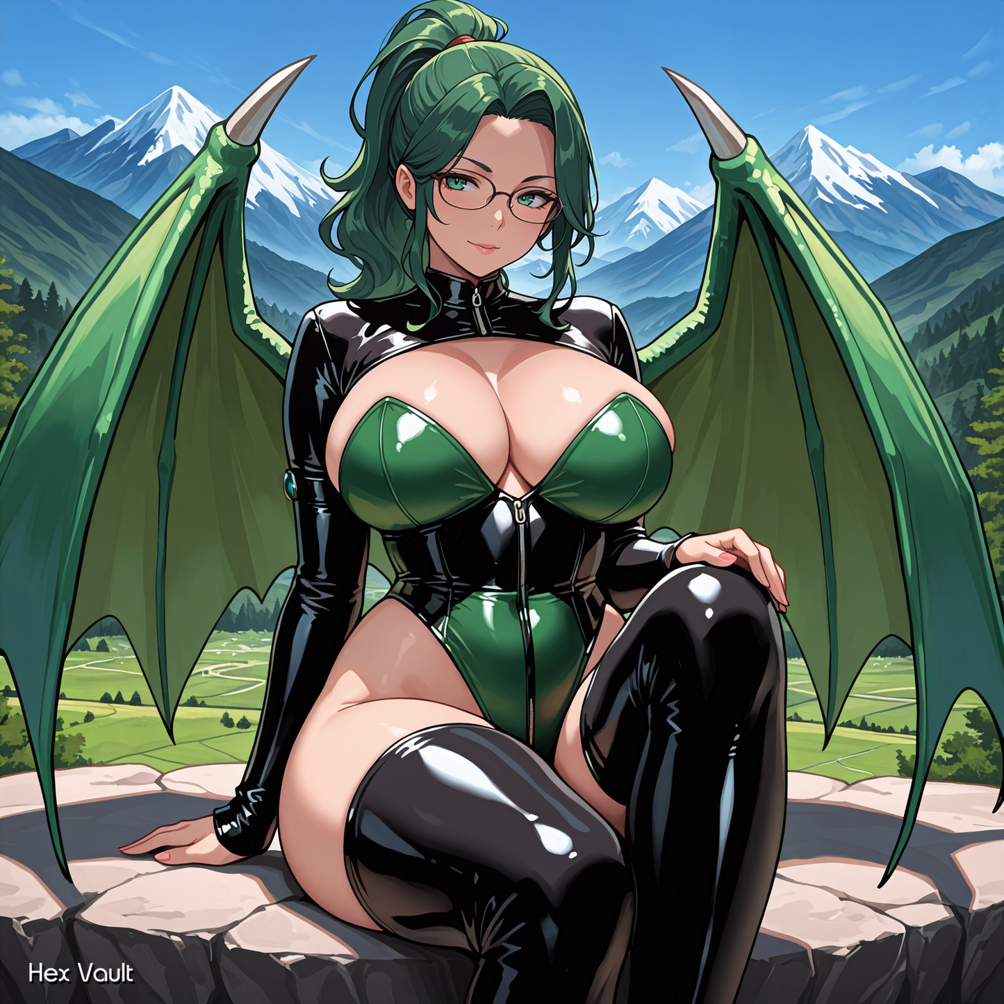 Quele Green Dragonkin Spirit Companion | GA Binding | Dominatrix - Straight