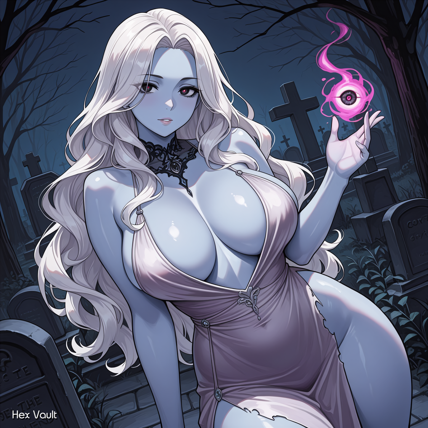 Yulga Dark Arts Ghoul Sorceress Spirit Companion | Shadow Wisdom & Protection - Straight Domme