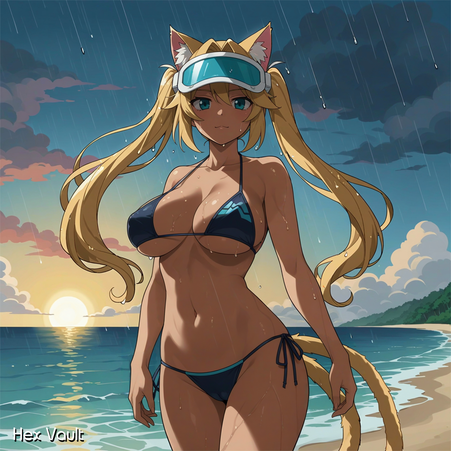 Alenire the Nekomata Spirit | Twin-Tailed Beastkin | Ocean Energy, Emotional Healing & Playful Companion