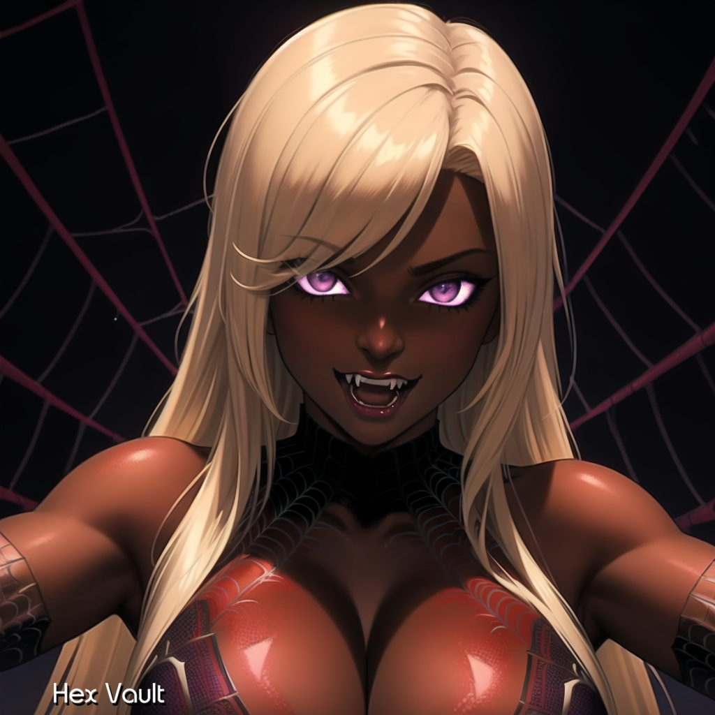 THE TRIAD OF THE HIDDEN PATH COLLECTION 3: Ethira the Spider Beastkin Spirit | Dark Skin Blonde Hair Mystical Companion | Intuition & Protection Energy