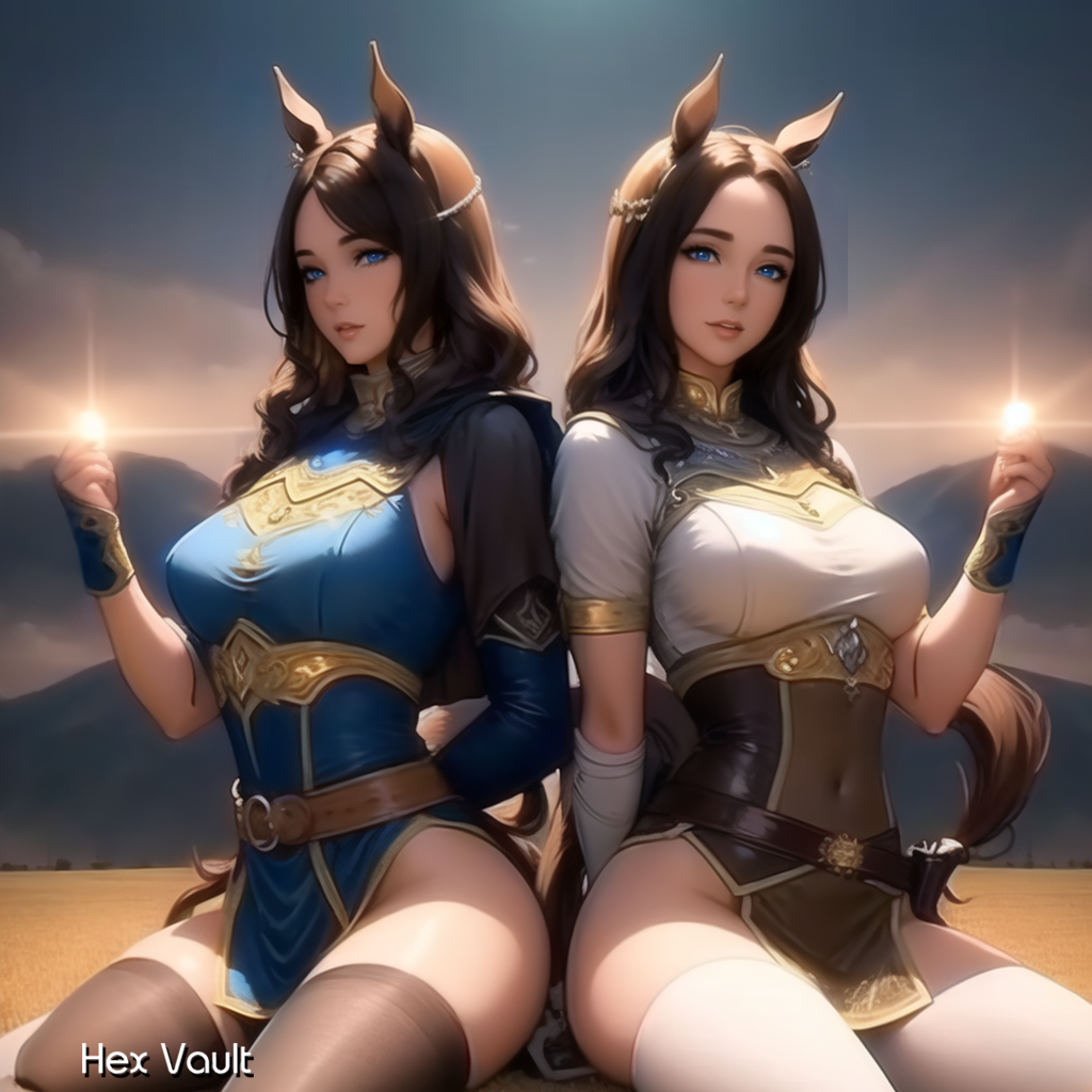 Helene & Hana – Light Arts Horse Beastkin Sisters | Spirit Companions for Harmony, Protection & Guidance