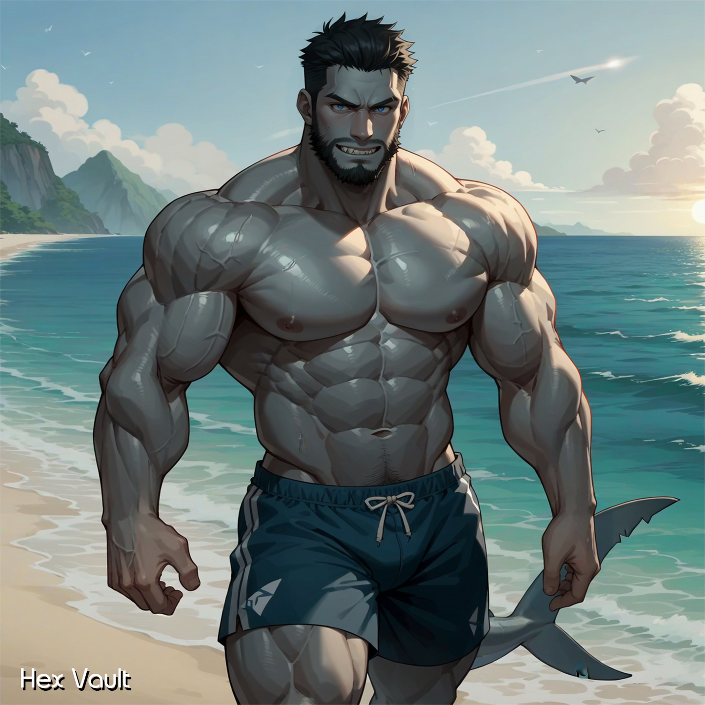 Narune the Shark Beastkin | Ocean Spirit Guardian Binding | Intuition + Emotional Strength