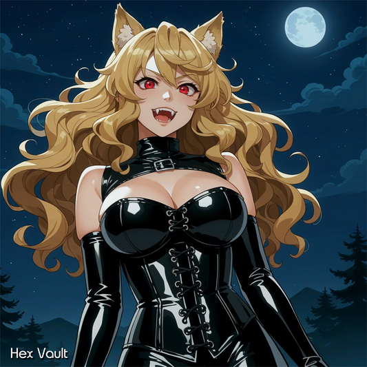 Werewolf Dominatrix Spirit Companion – Lady Tseren – Latex-Clad Alpha | BDSM Energy Binding, Primal Protection, Sensual Power - Straight - Spirit lover