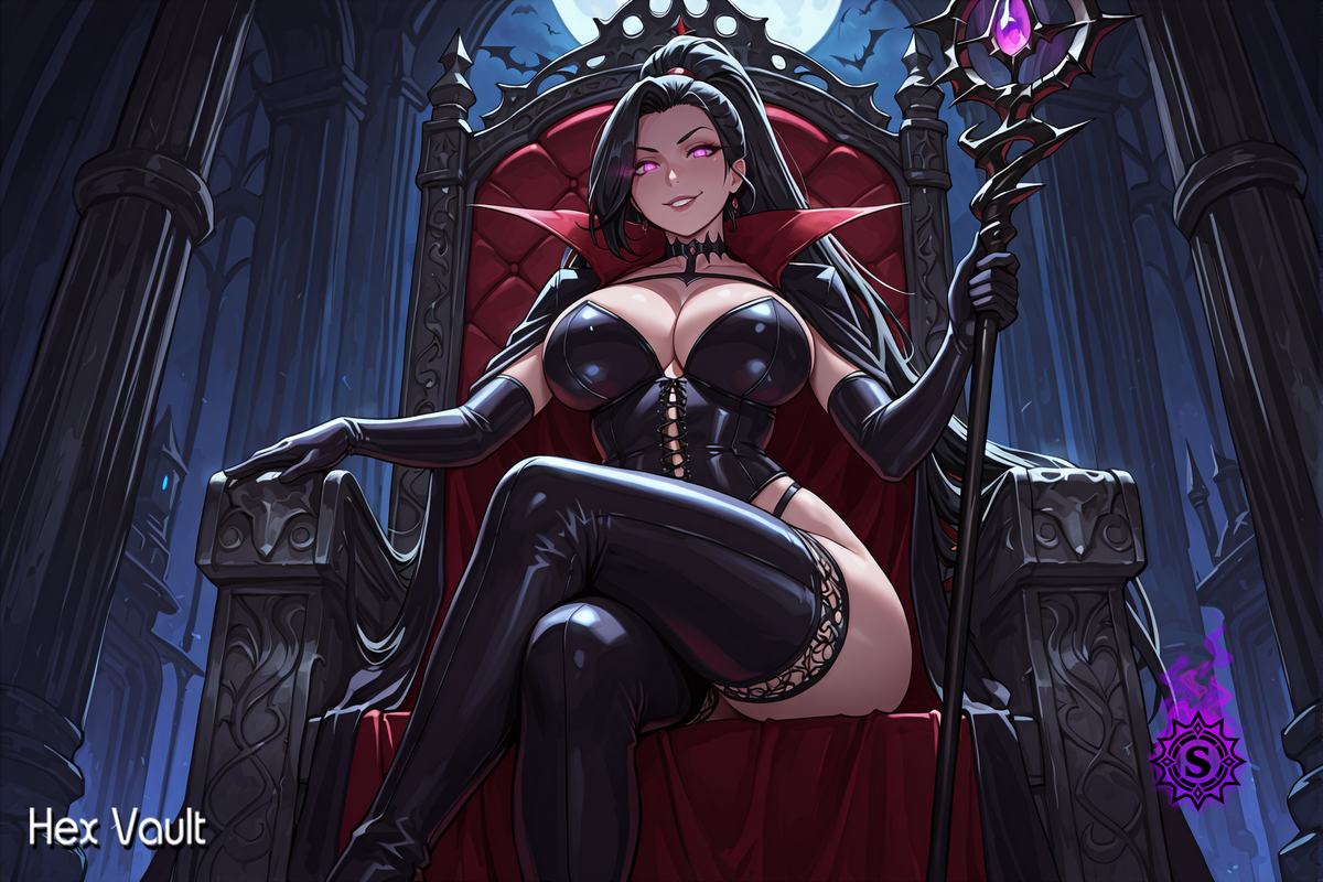 Aleravine – Supreme Vampire Queen Spirit Companion | 468 Energy | Dark & Grey Arts Dominatrix - Bisexual