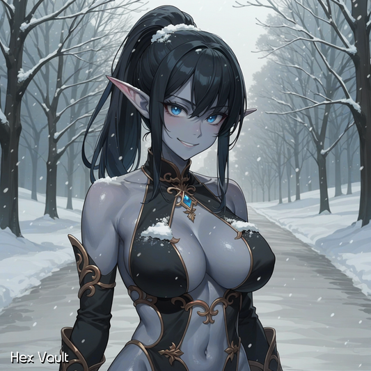 Eri Snow Drow Enchantress Spirit Companion – Blue Eyes, Intuition & Emotional Guidance- Remote binding