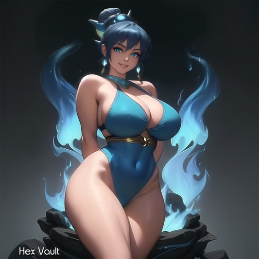 Pyro Djinn Spirit Companion – Jirune – Dark Arts Female Fire Djinn of Power & Transformation - Remote binding
