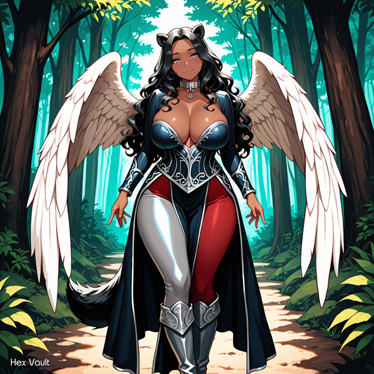 Submissive Angel Badger Beastkin Spirit Companion Lugh | Light Arts Guardian Hybrid |  Protective Healing Spirit Guide