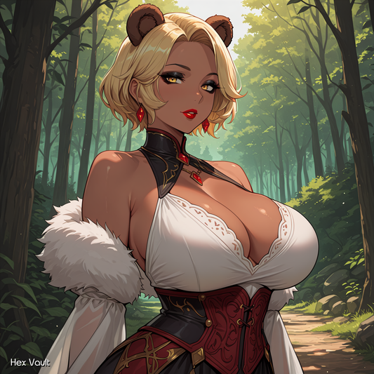 Rumea Grey Arts Bear Beastkin Enchantress Spirit Companion | Woodland Guardian | Wisdom, Protection & Enchantment - Bisexual
