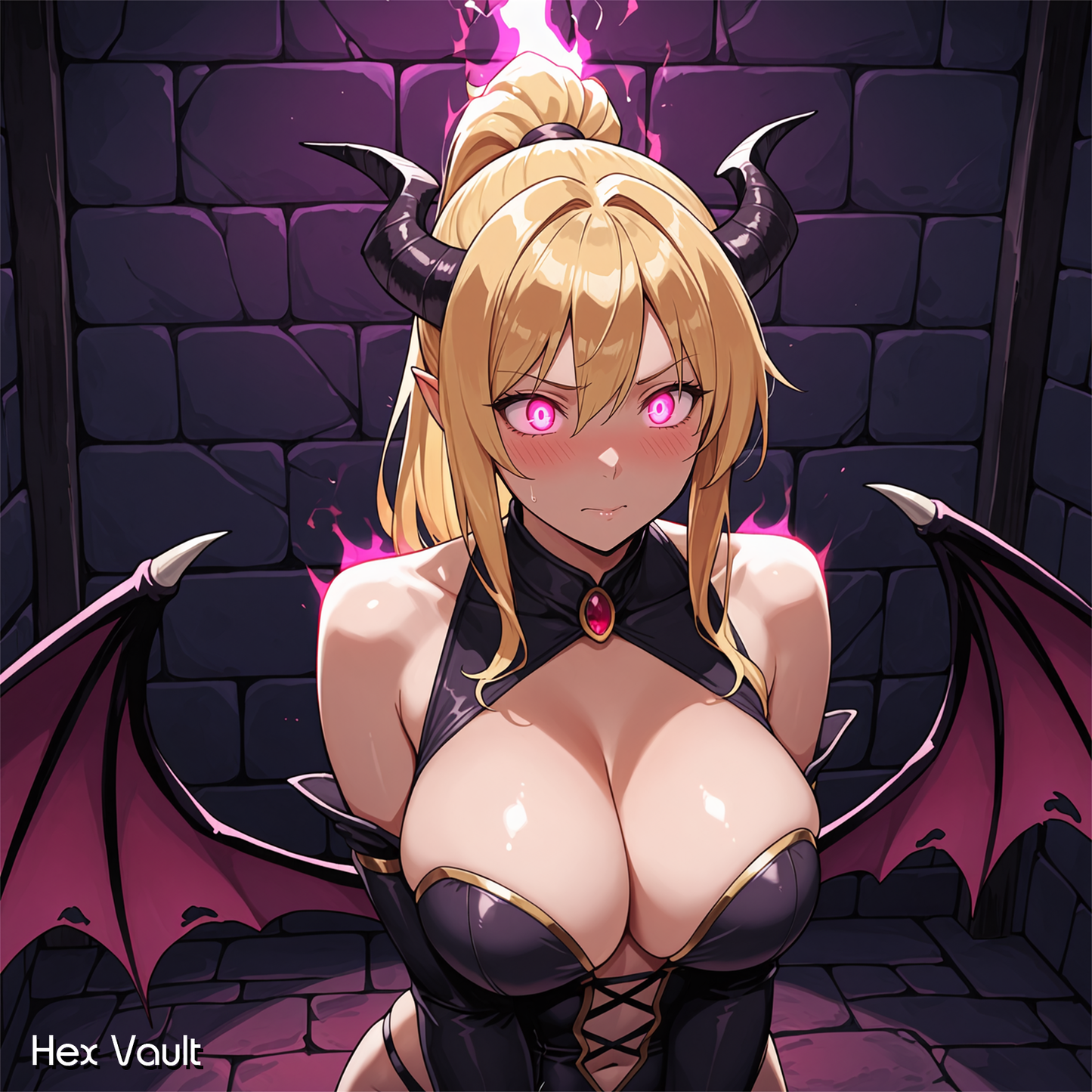 Axereke Grey Arts Succubus Psychic Enchantress | Pink Eyes Blonde Hair | Spirit Companion