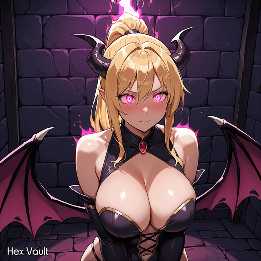 Axereke Grey Arts Succubus Psychic Enchantress | Pink Eyes Blonde Hair | Spirit Companion