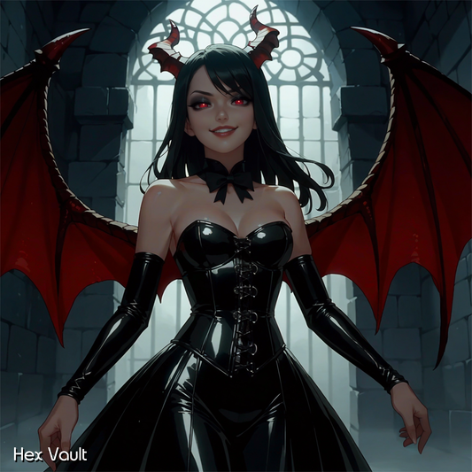 Drakara Crimson Empress Dragonkin Dominatrix Spirit Companion – Dark Arts, Ritual, Psychic Protection