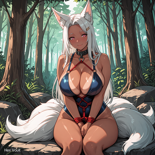 Five-Tailed Zenko Kitsune Spirit Companion Binding – Hosheni Light Arts Fae Spirit – Intuition, bisexual