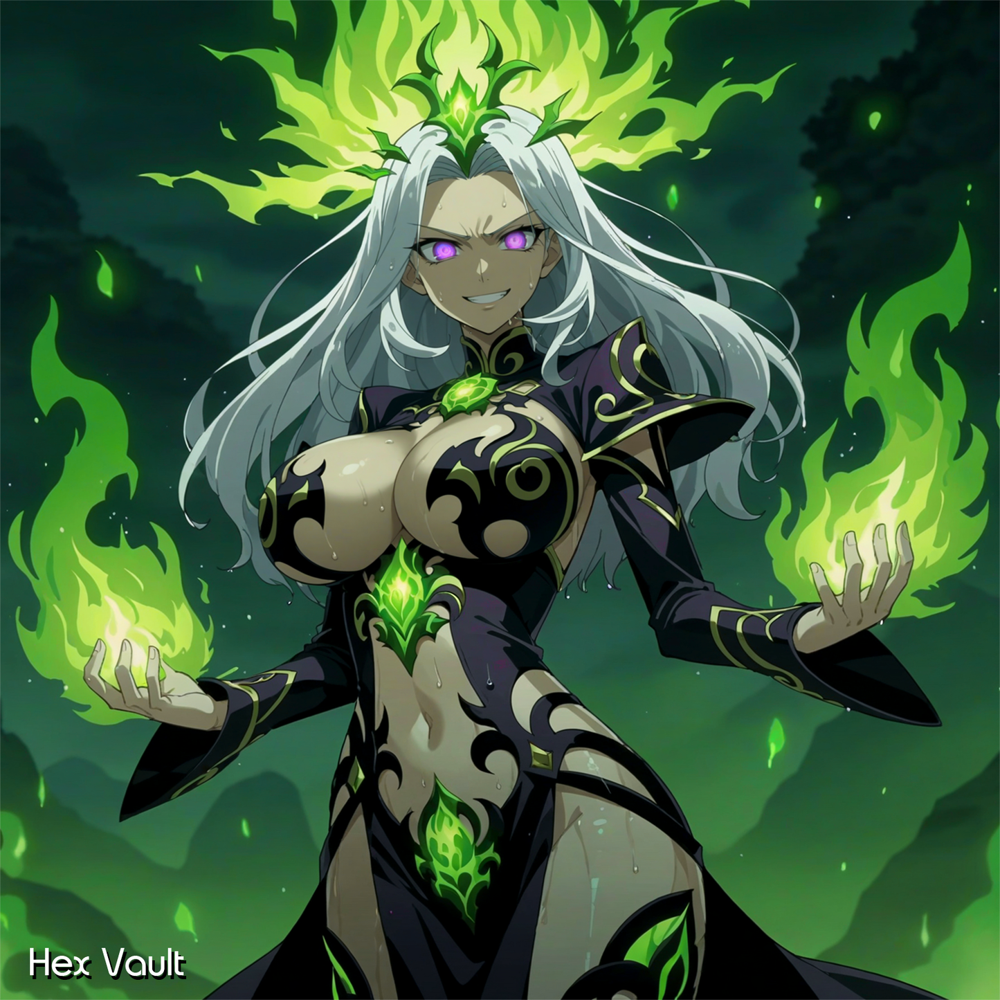 Ikni the Warlock Spirit Companion | Violet-Eyed Enchantress of Power, Protection & Magickal Mastery