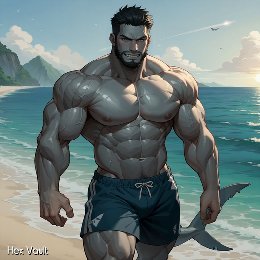 Narune the Shark Beastkin | Ocean Spirit Guardian Binding | Intuition + Emotional Strength