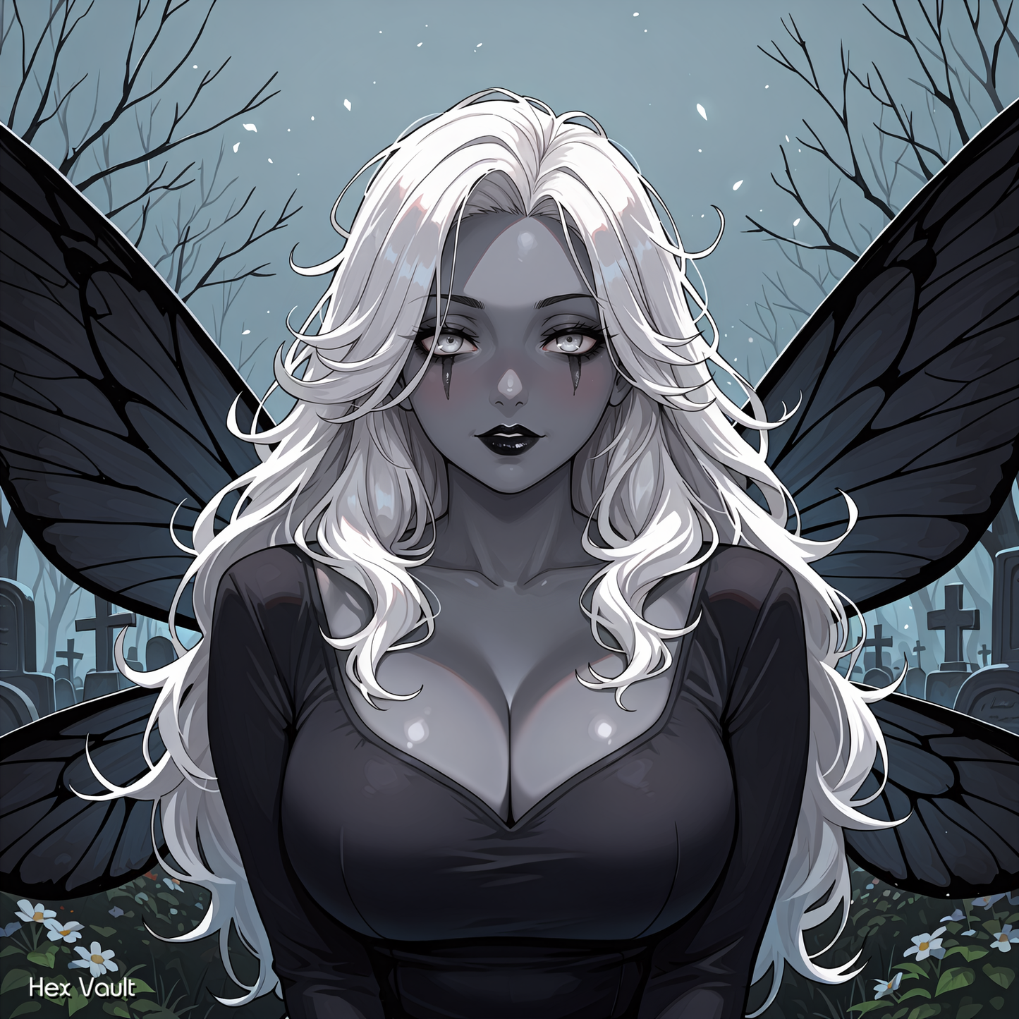 Okivita Ghoul Fairy Hybrid Spirit Companion | Dark & Grey Arts Nurturing Flirty - Bisexual - Submissive