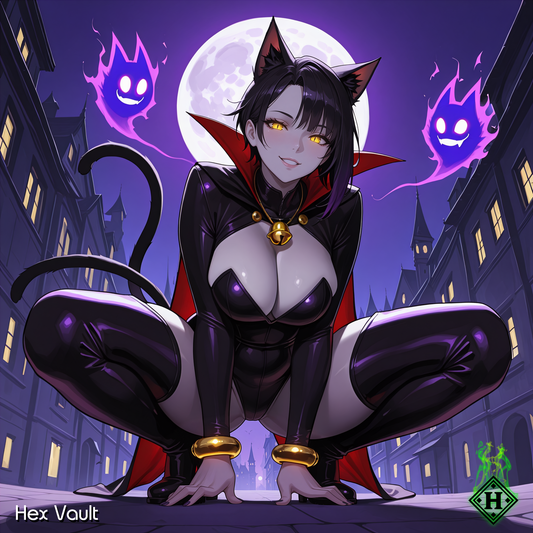 Okori Shadow Cat Beastkin Spirit Companion | DA |  Digital Binding - Straight submissive