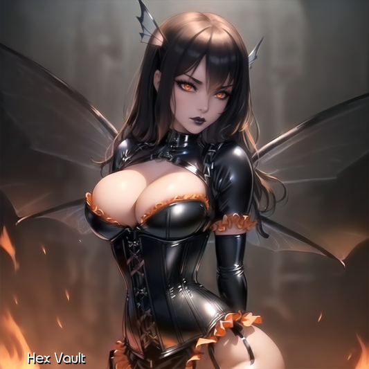 Senga – Dark Arts Fire Nymph Fairy Spirit Companion | Female Ember Fairy - Remote binding