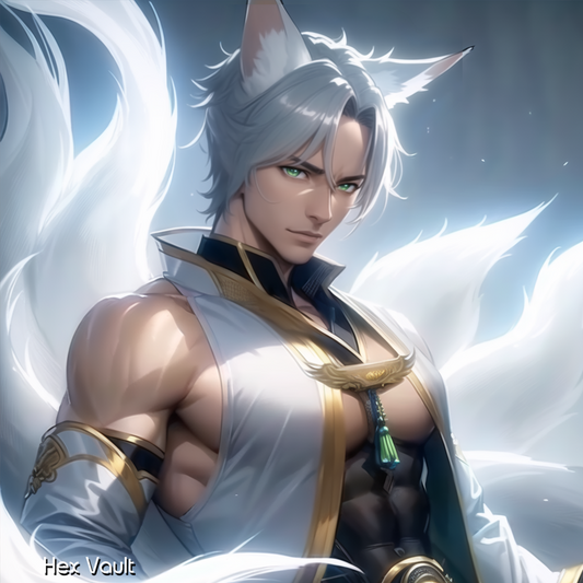 Shirogane the Silver Kitsune Spirit | Balance & Lunar Wisdom | Calming Protection & Spiritual Guidance