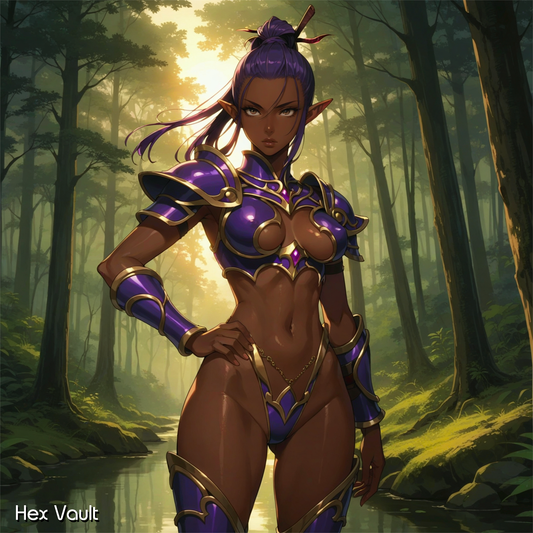 Dark Elf Forest Warrior Spirit Companion Sylph | Light Arts • Protection • Courage - Remote binding