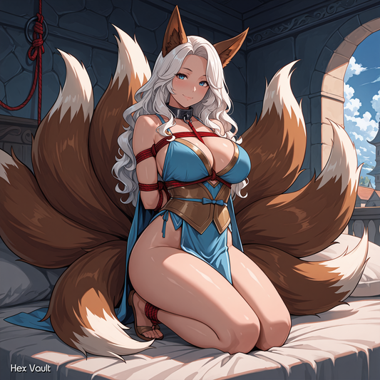 Tsubaki the Zenko Kitsune Spirit Companion – Light & Grey Arts Guide for Confidence, Protection, & Manifestation