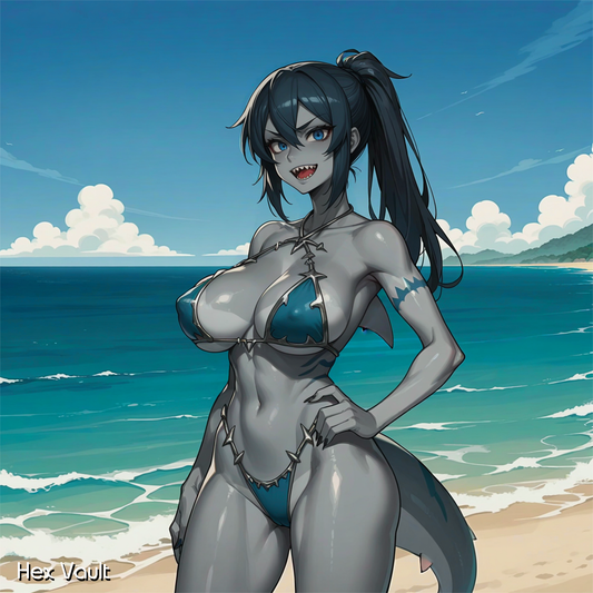 Ulathe Shark Beastkin Spirit Companion | Abyssal Guardian | Ocean Magic Witch Familiar